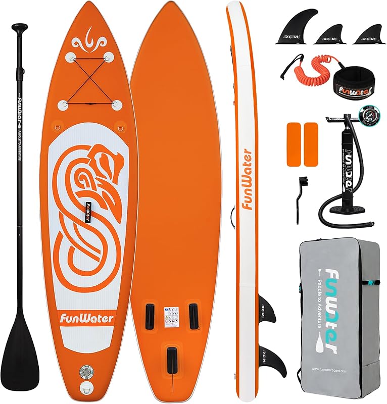 10’ Inflatable Stand Up Paddle Board – Lightweight Blue Totem SUP with Premium Accessories