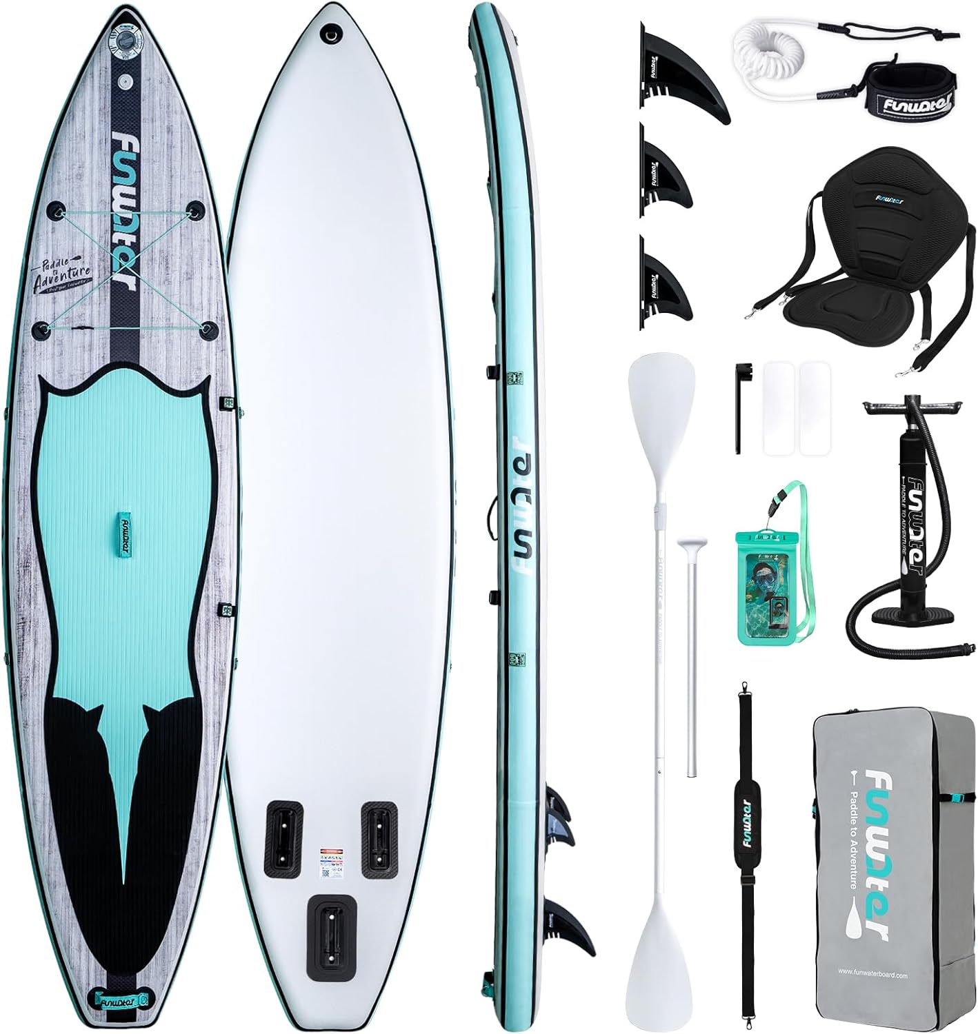 Inflatable Stand Up Paddle Board 10'6"/11"/11'6" – Wide, Ultra-Stable SUP for Adults & Families | Kayak Seat + Full Accessory Kit