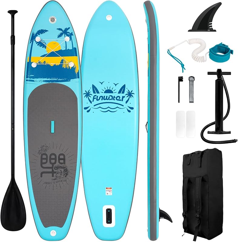 10’6” Inflatable Paddle Board – Eco-Inspired ISUP with Kayak Seat, Camera Mount & Full Accessory Kit