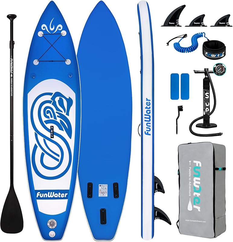 10’ Inflatable Stand Up Paddle Board – Lightweight Blue Totem SUP with Premium Accessories