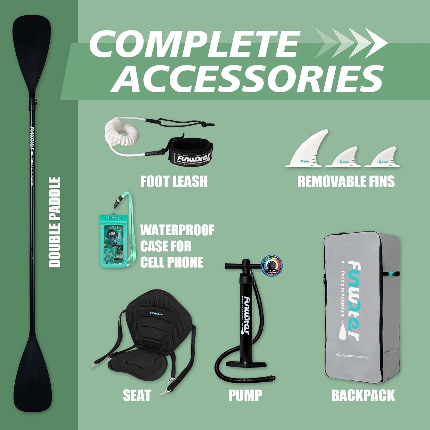 10’6” Inflatable Paddle Board – Eco-Inspired ISUP with Kayak Seat, Camera Mount & Full Accessory Kit