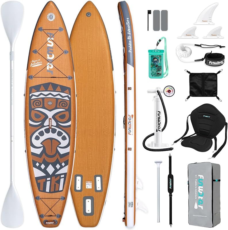 10’ Inflatable Stand Up Paddle Board – Lightweight Blue Totem SUP with Premium Accessories