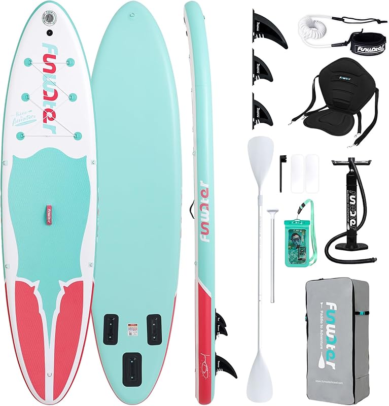 Inflatable Stand Up Paddle Board 10'6"/11"/11'6" – Wide, Ultra-Stable SUP for Adults & Families | Kayak Seat + Full Accessory Kit