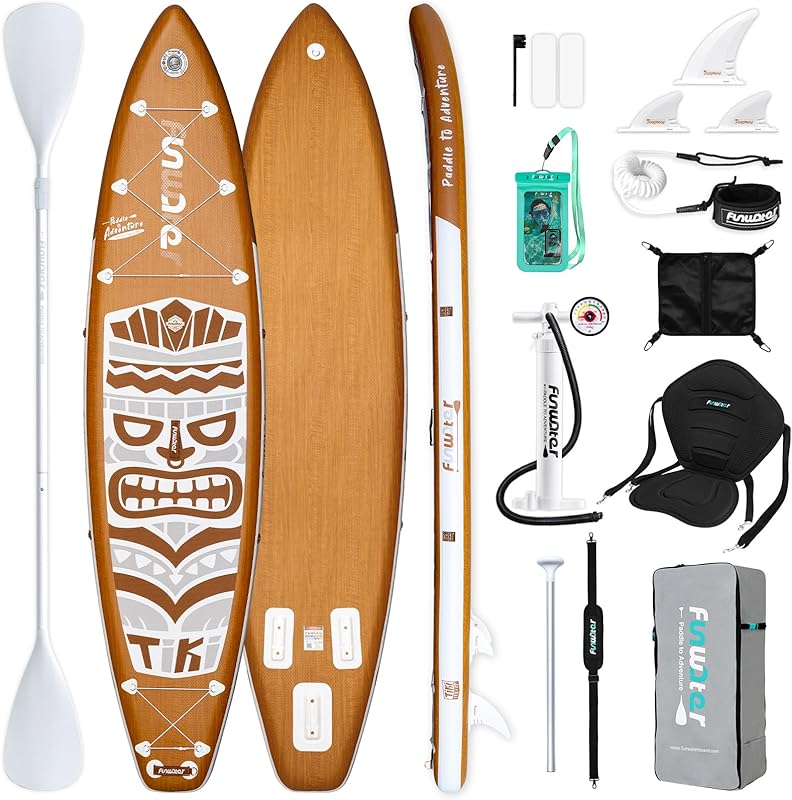 10’ Inflatable Stand Up Paddle Board – Lightweight Blue Totem SUP with Premium Accessories