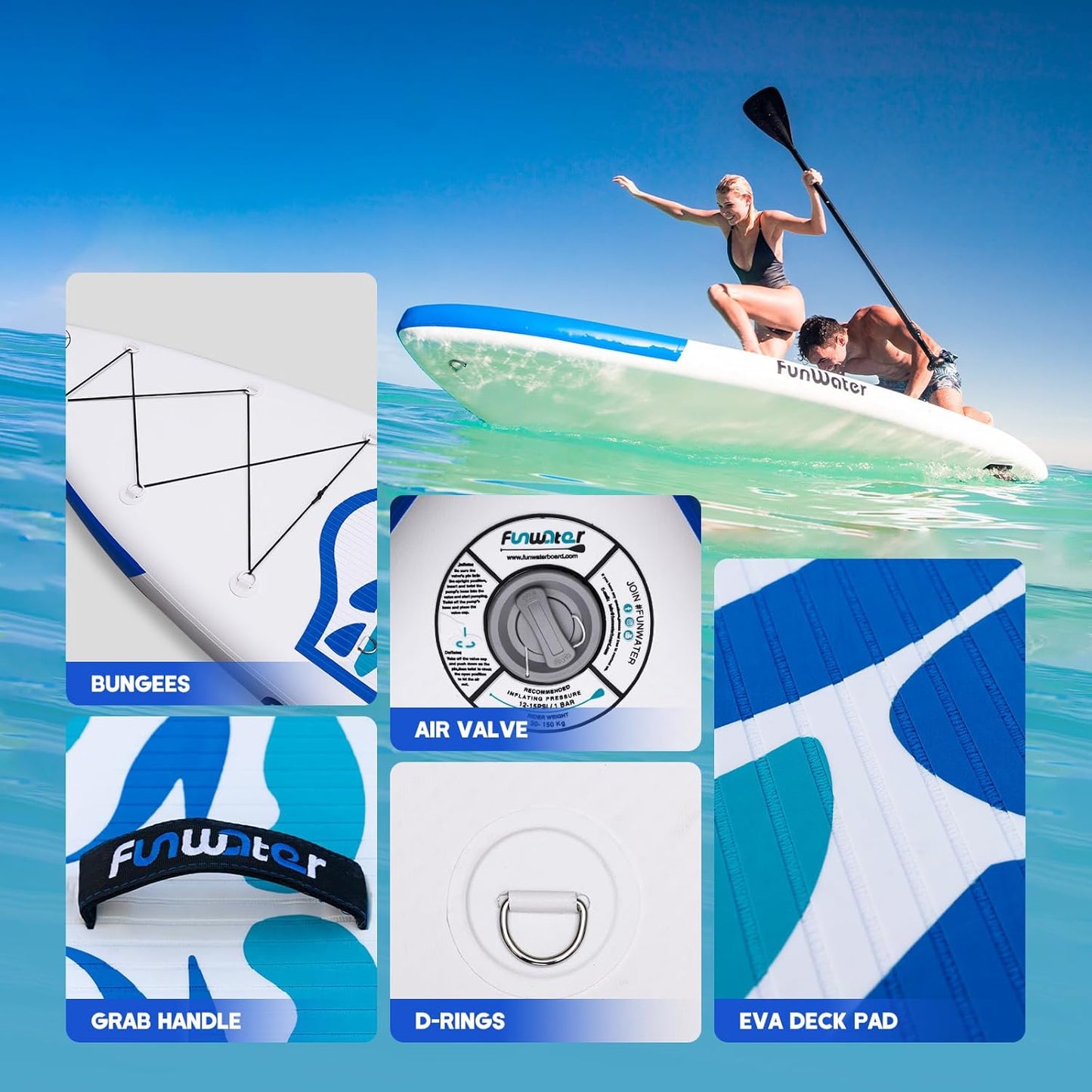 10'6" Inflatable Paddle Board – Ultra-Light, Durable & Complete SUP Kit for All Skill Levels