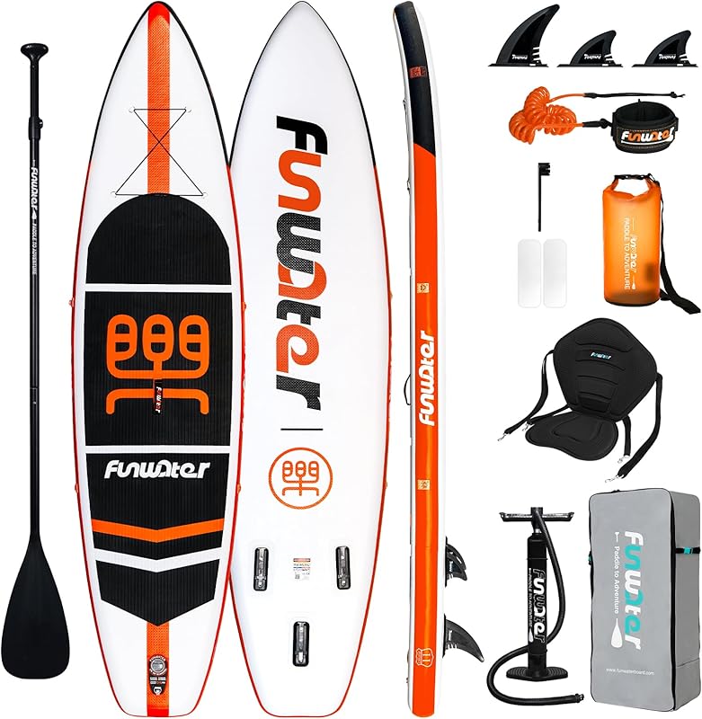 10’6” Inflatable Paddle Board – Ultra-Light, Eco-Inspired SUP with Kayak Seat & Full Accessories