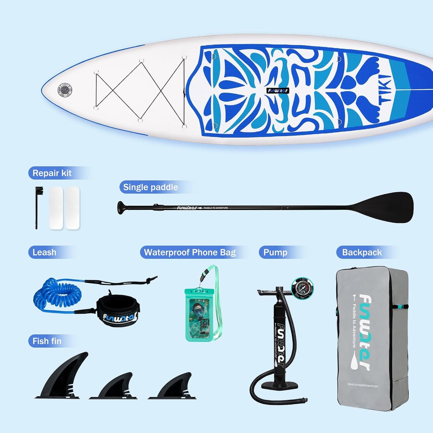 10'6" Inflatable Paddle Board – Ultra-Light, Durable & Complete SUP Kit for All Skill Levels