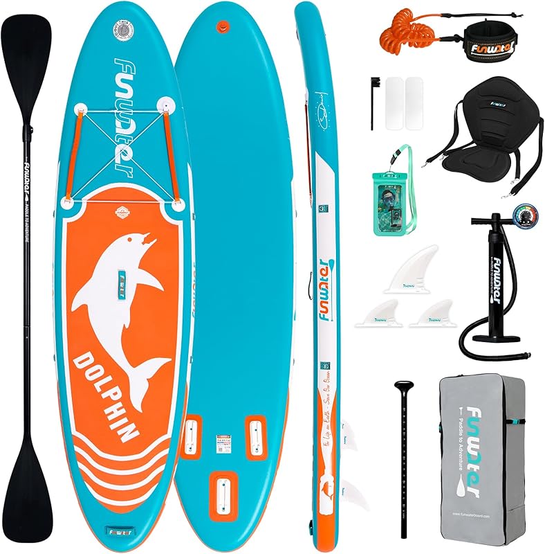 10’6” Inflatable Paddle Board – Ultra-Light, Eco-Inspired SUP with Kayak Seat & Full Accessories